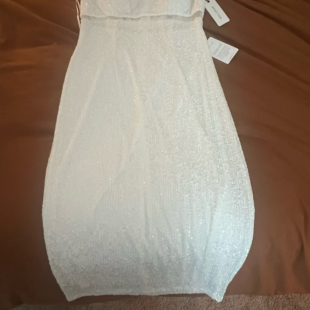 Jenny Yoo White Midi Dress - Picture 5 of 6